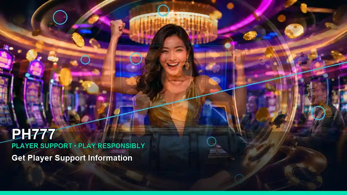 PH777 online slot games with an adult Filipina casino host in a centred composition