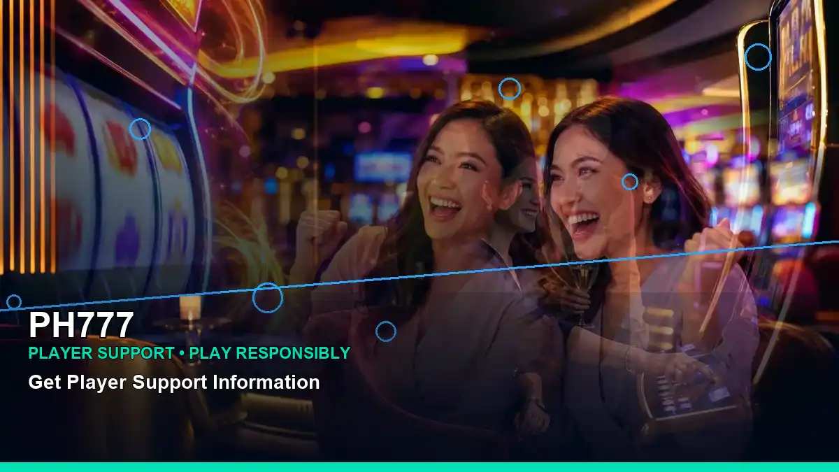 PH777 mobile gaming interface featuring an adult Filipina host with a wide reel display